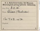 Etiketten zu Chalcedon (NHMW-MIN-Az111)